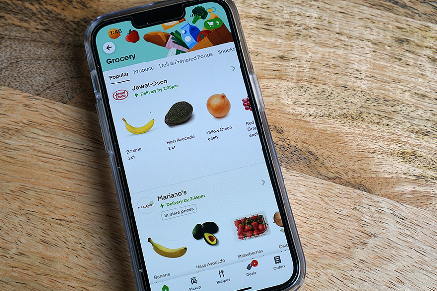 UB and Instacart Partner on Project Designed to Make It Easier for Families to Eat Healthy; Picture: Iphone with a shopping app open.