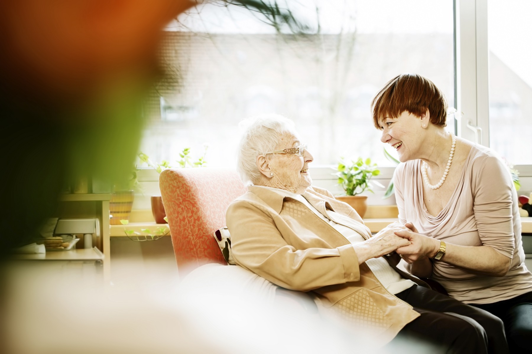 Machine learning models rank predictive genetic risks for Alzheimer’s disease; Picture: Stock image of woman comforting elderly woman.