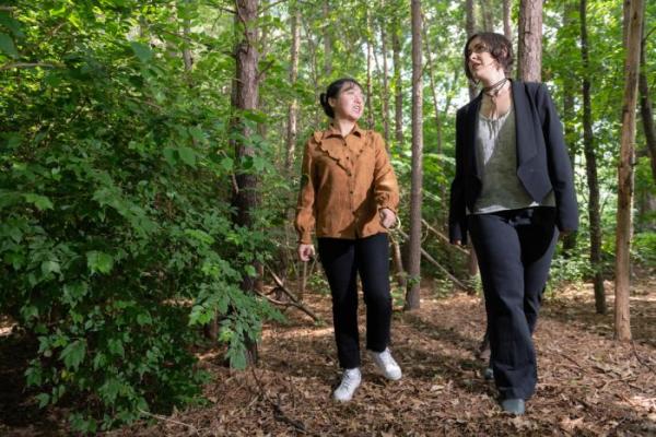 The Plants Seeking Refuge Across Our Dynamically Changing Planet; "Georgia Tech assistant professor Jenny McGuire (right) and Dr. Yue Wang."