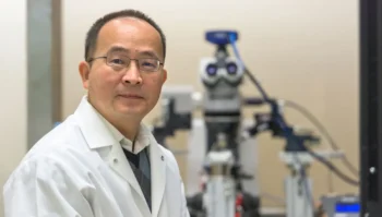 "Researchers Identify Breakthrough In Understanding Fentanyl Abuse; Photo of Jun Wang is an associate professor in the Texas A&M School of Medicine."