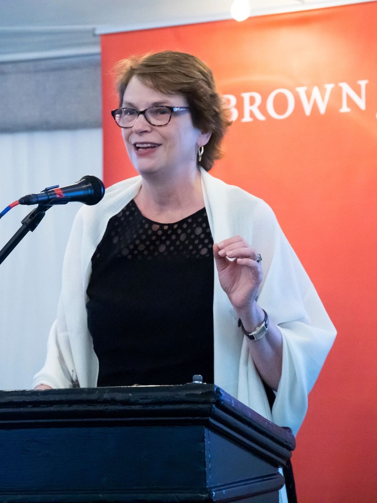 "Brown University initiative to replace loans becomes permanent after fundraising goal achieved; Photo: Christina H. Paxson, Brown University President"