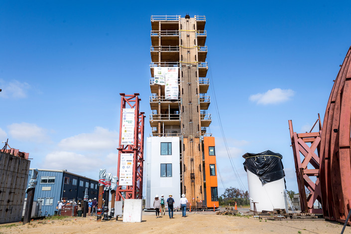 ""Engineers Shake Tallest Full-scale Building Ever Constructed on UC San Diego Earthquake Simulator;"