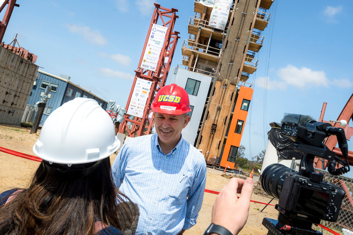 "Engineers Shake Tallest Full-scale Building Ever Constructed on UC San Diego Earthquake Simulator"