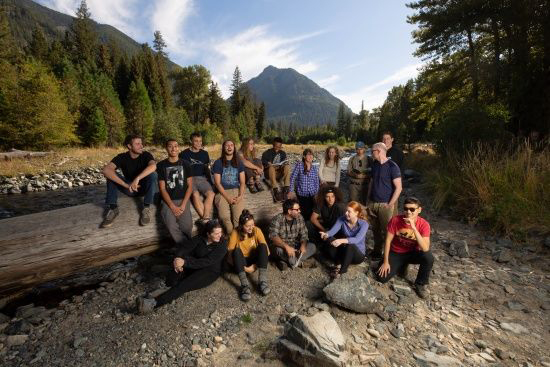 Peg Boulay and her students