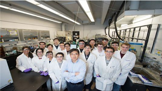 Image: Gang Wu with his students.