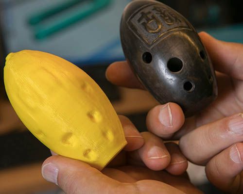 Original ocarina and replica ocarina
