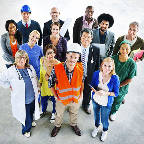 Image of various professionals