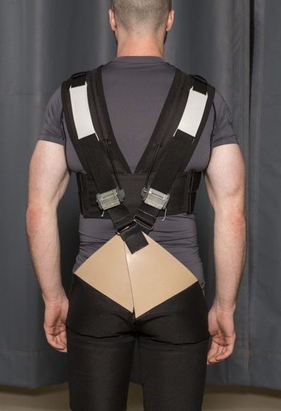 Back view of performance-boosting super-suit