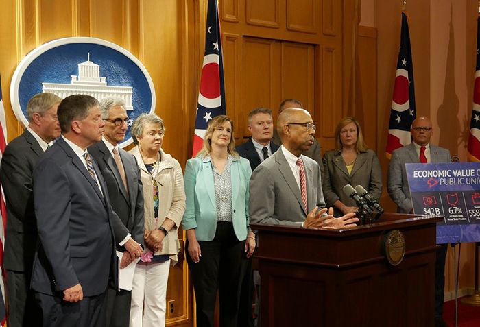 Michael V. Drake, president of The Ohio State University, discusses the new Forward Ohio economic report.