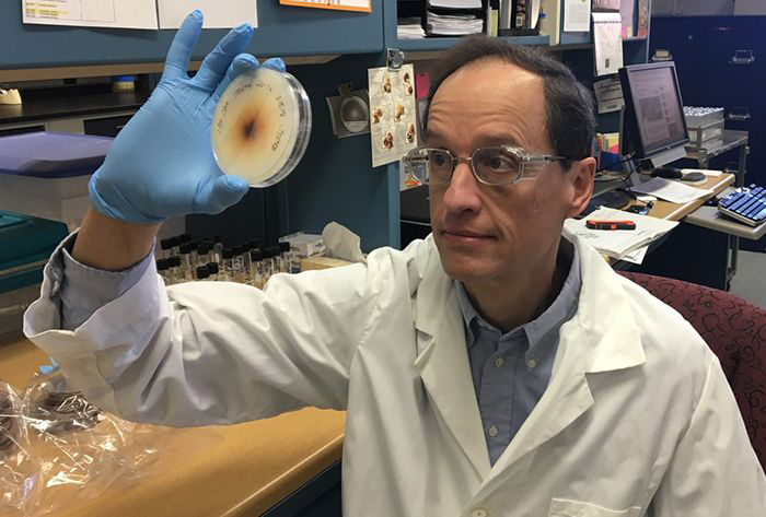 Ed Kaiser, research technologist, of the Penn State Mushroom Spawn Lab.