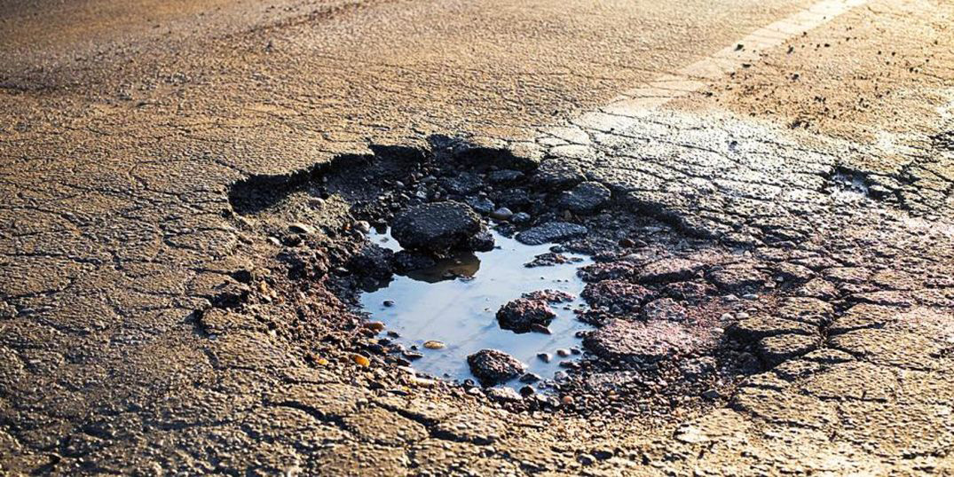 A pothole