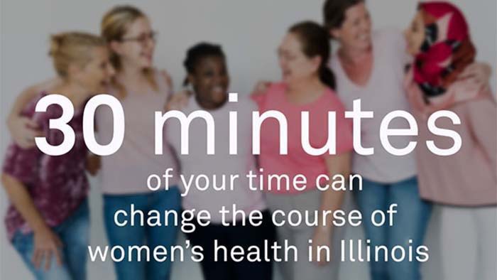 Image promoting Illinois Women's Health Registry