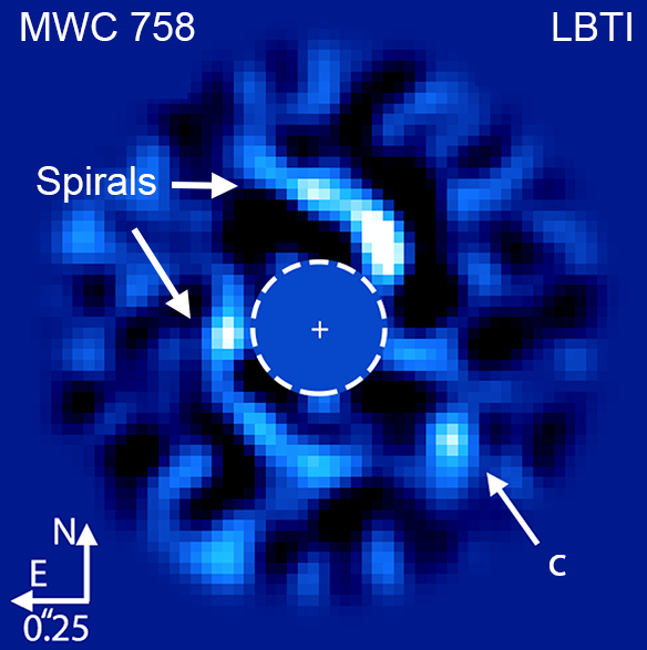 "Astronomers discover elusive planet responsible for spiral arms around its star"