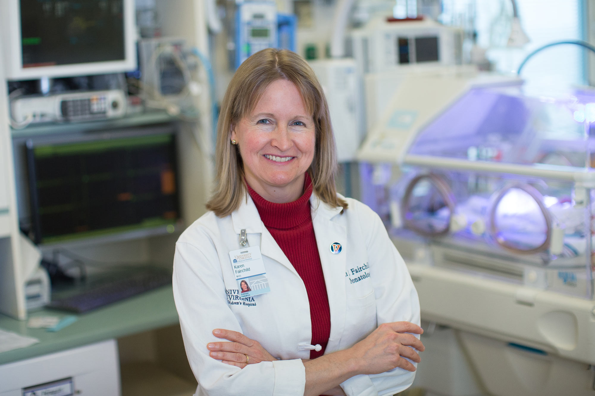 "Seveyn is one of about 100 babies currently enrolled in UVA’s multiyear tracking study of premature infants, which seeks to learn when and how they tend to stumble in their development. The first-of-its-kind study, a project of the UVA Brain Institute, will follow the children to age 5. “We are currently working with research collaborators across Grounds to understand the factors that may contribute to some children experiencing learning delays into school age, while other children will not,” said Dr. Karen Fairchild, chief of the UVA Division of Neonatology and principal investigator for the Neonatal Intensive Care Unit."