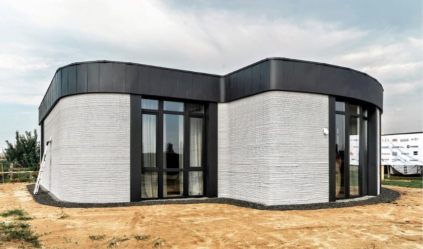 3D-printed house