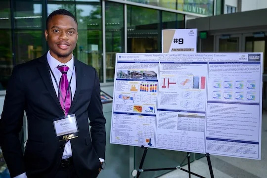 Marc-Ansy Laguerre presenting his research.