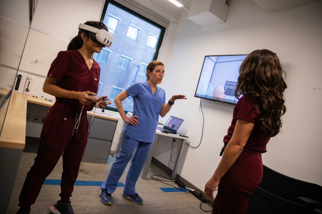 NYU dental students using VR