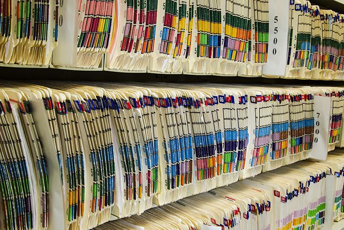Photo of medical records