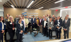 A picture of representatives of AAU and the US Government with a delegation of Leaders from the Indian Institutes of Technology