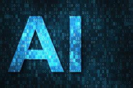 Digital image of the letters AI