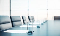 An empty boardroom
