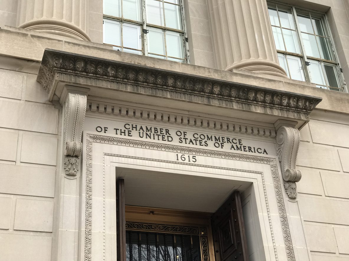 United States Chamber of Congress door with label above it 