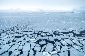 A frozen lake