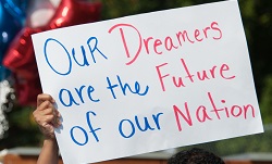 a sign saying Our Dreamers are the Future of our Nation