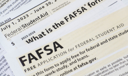 A physical copy of the FASFA application