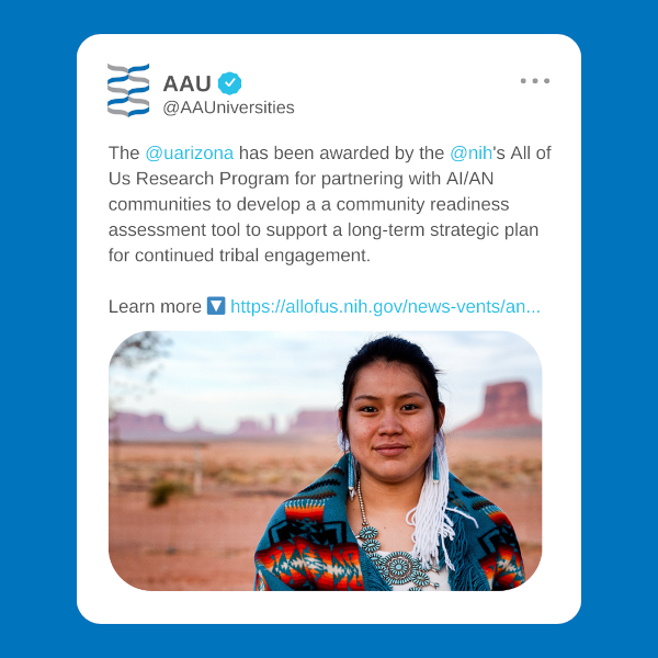 Image of indigenous woman with Arizona landscape in the background