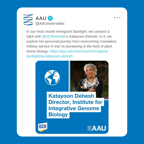 Image of AAU tweet