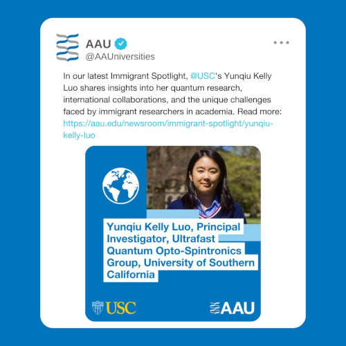 A tweet from AAU