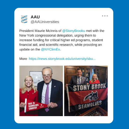 twitter post from AAU