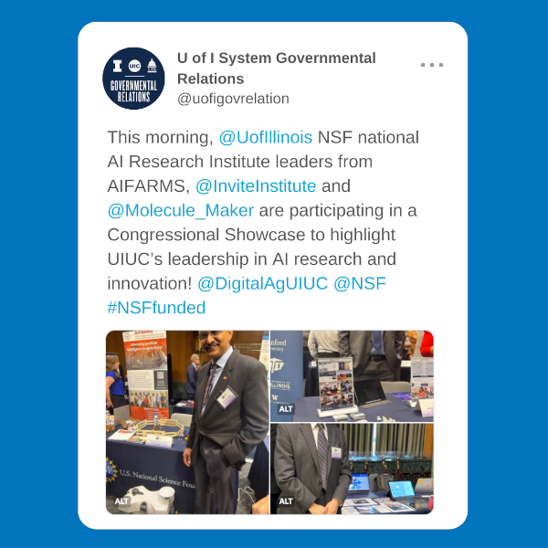 Screenshot of tweet by AAU