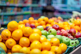 Image of fruits in a supermarket