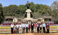 AAU President, members, and staff on a trip to India