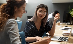 Mentor instructing student
