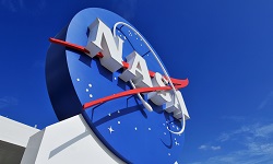 NASA logo at Cape Canaveral