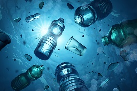 plastic water bottles and other forms of plastic in water