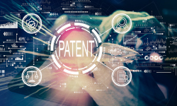 Tech themed digital image eith the word Patent