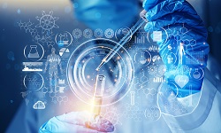 Digital rendition of lab worker using AI