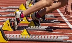 Sprint start in track and field