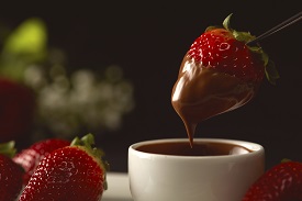 Strawberries dipped in chocolate