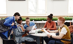 A group of students