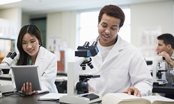 students in a lab