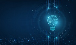 blue bulb suggesting innovation