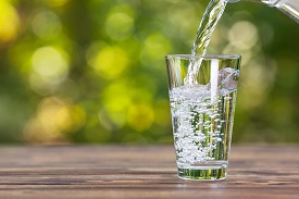 A glass of water