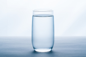 A glass of water