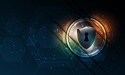 A padlock against an abstract background