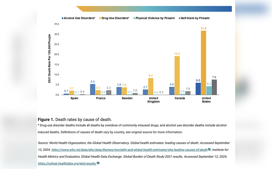 "Report Examines Impact of Alcohol, Drug, and Firearm Deaths on Life Expectancy in the U.S."